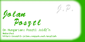 jolan posztl business card